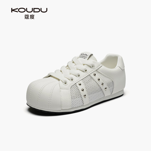 KOUDU夏季贝壳头透气小白鞋女