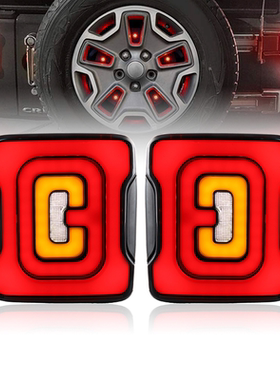 适用于吉普牧马人2007-2017年款JK汽车改装C字款LED尾灯总成欧版