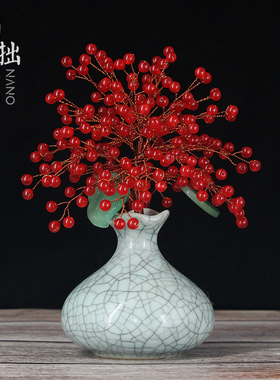 天然红玉髓乔迁送礼欧式风招财树