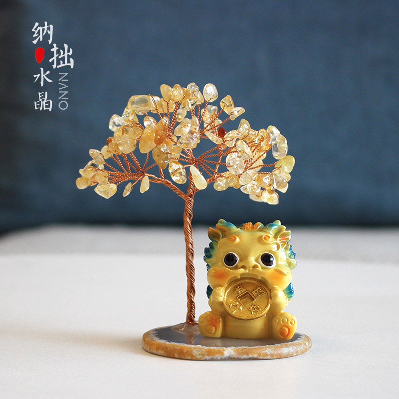 办公室貔貅水晶招财摆件