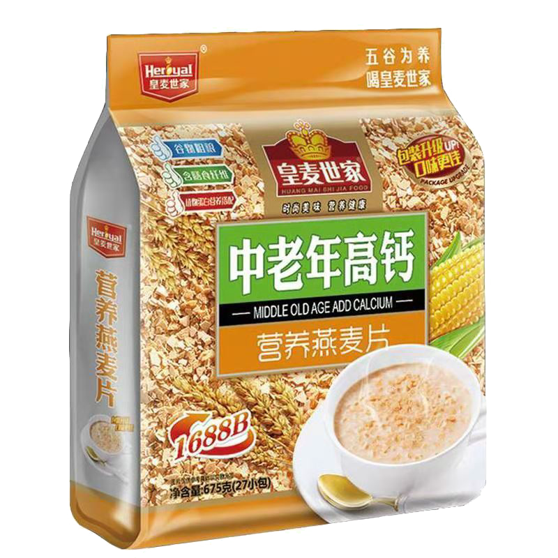 皇麦世家中老年高钙燕麦片675g