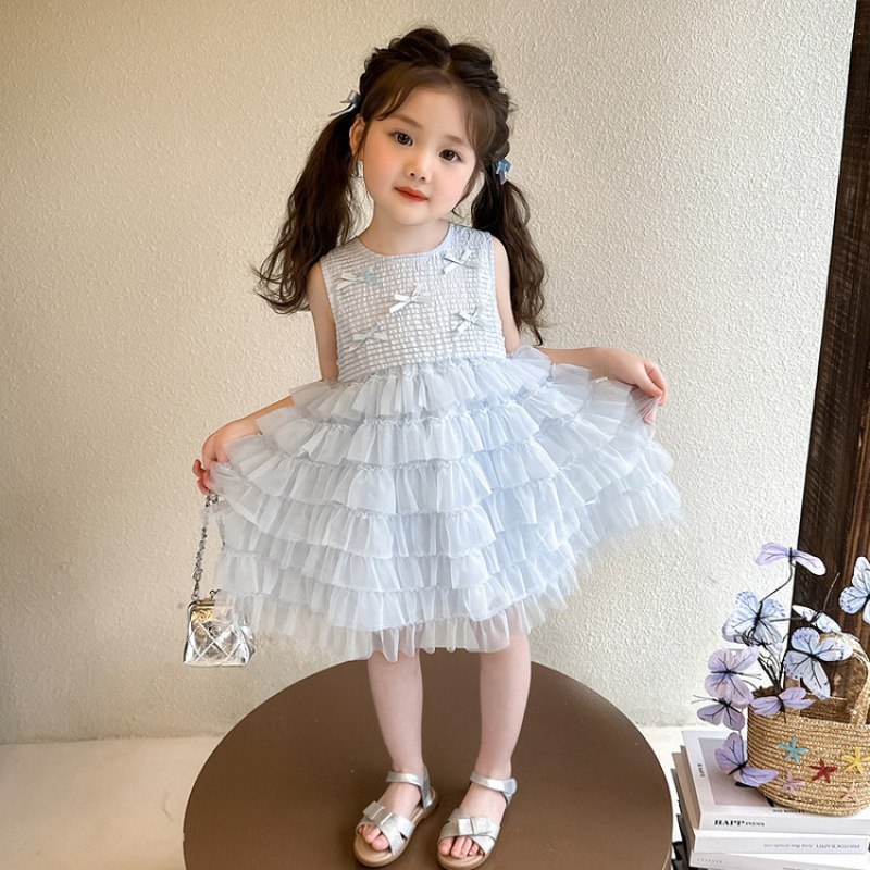 女童连衣裙夏装2025新款洋气裙子儿童网纱蓬蓬裙夏季女宝宝公主