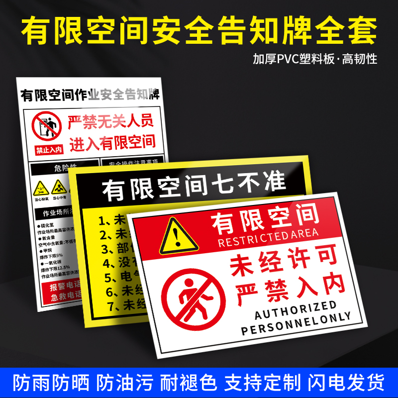 有限空间安全警示牌安全告知牌