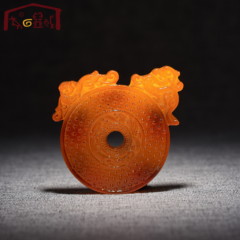 国宝回家战国镂雕玉璧立体冰箱贴