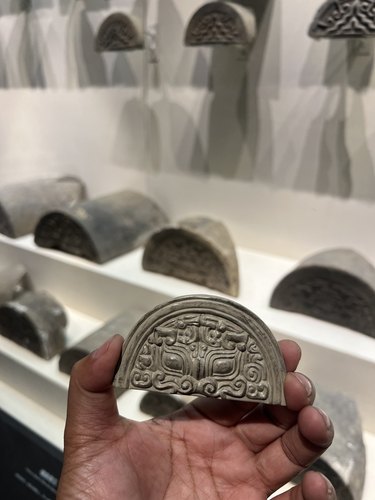 河北博物院燕国双龙瓦当立体冰箱贴树脂博物馆文创家居饰品礼物