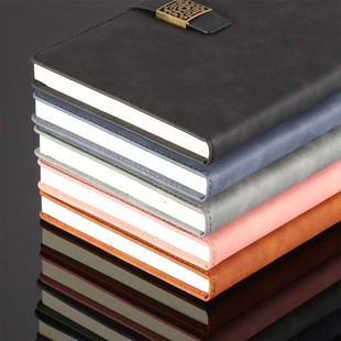 定制a5笔记本子办公用品文具b5可插笔日记本工作会议记录本大学生硬皮面加厚记事本订制定做可印logo