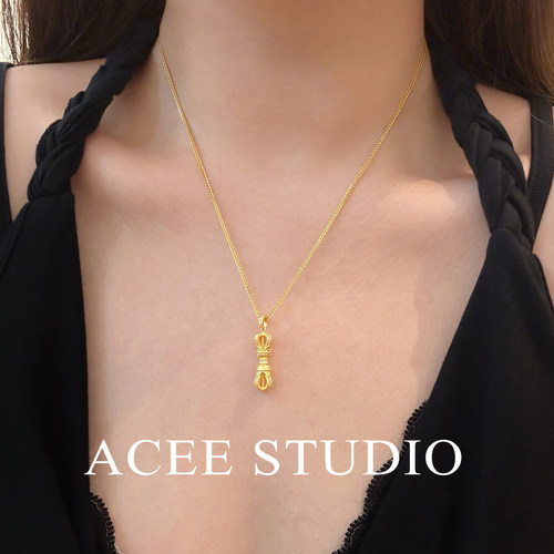 ACEE设计S925纯银金刚杵项链