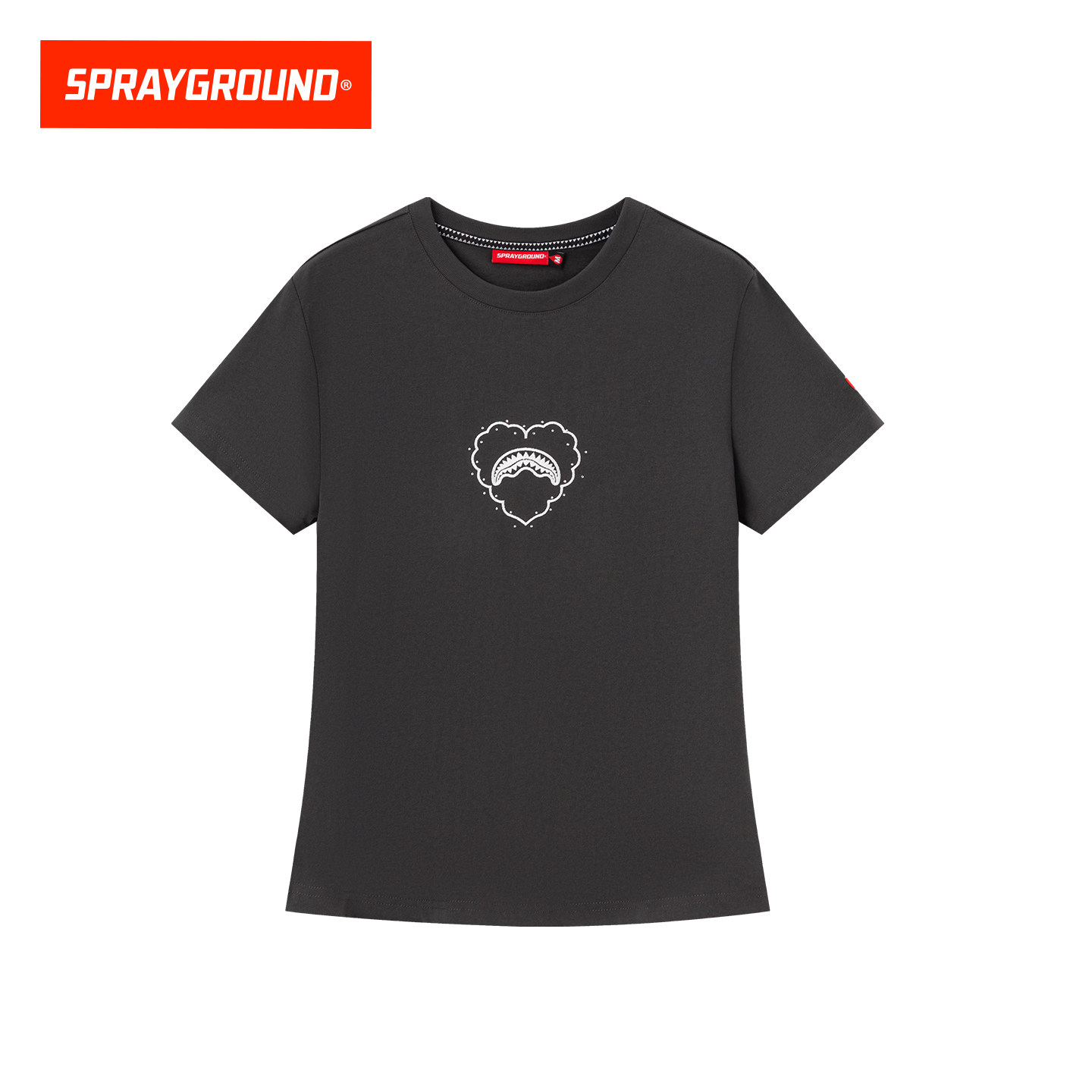 SprayGround鲨鱼嘴刺绣短袖T恤图片