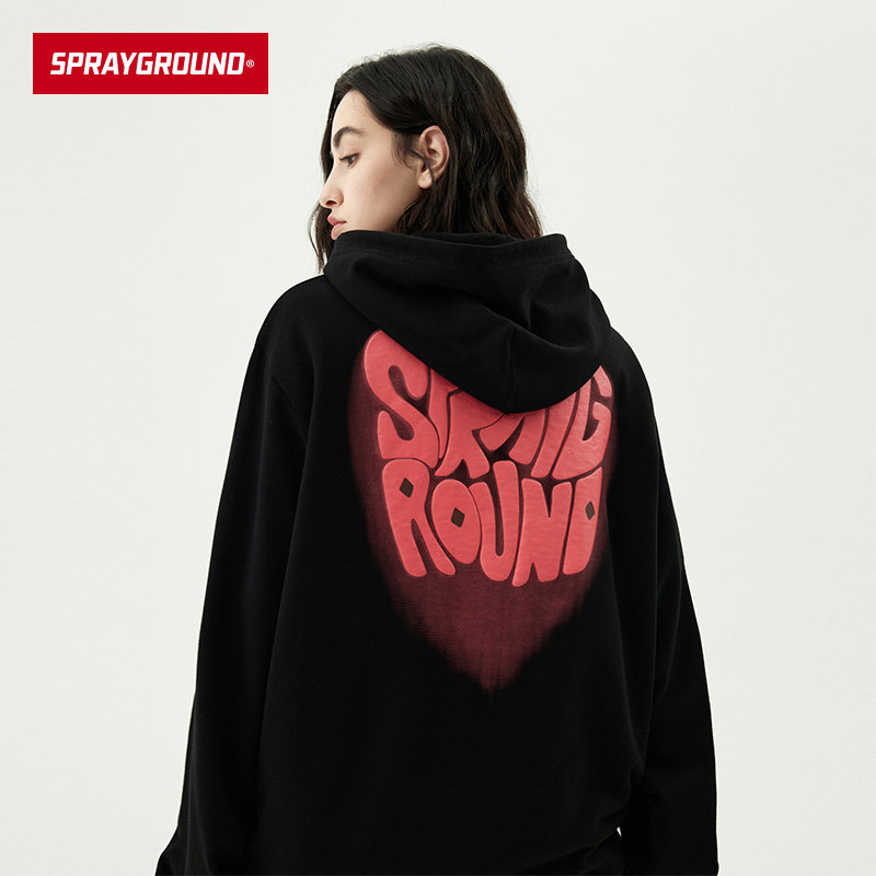 SprayGround新款字母印花连帽卫衣女爱心上衣男情侣装潮W0813325,女装/女士精品,卫衣/绒衫,淘宝优惠券,粉丝福利购,淘宝优惠卷