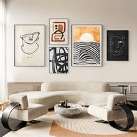 Sunset and dusk hanging painting Matisse line abstract mural ins Nordic Sunrise decorative painting thumbnail 6