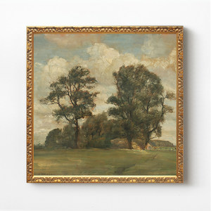 致橡树 欧式复古装饰画 客厅餐厅小众艺术壁画美式轻奢油画挂画