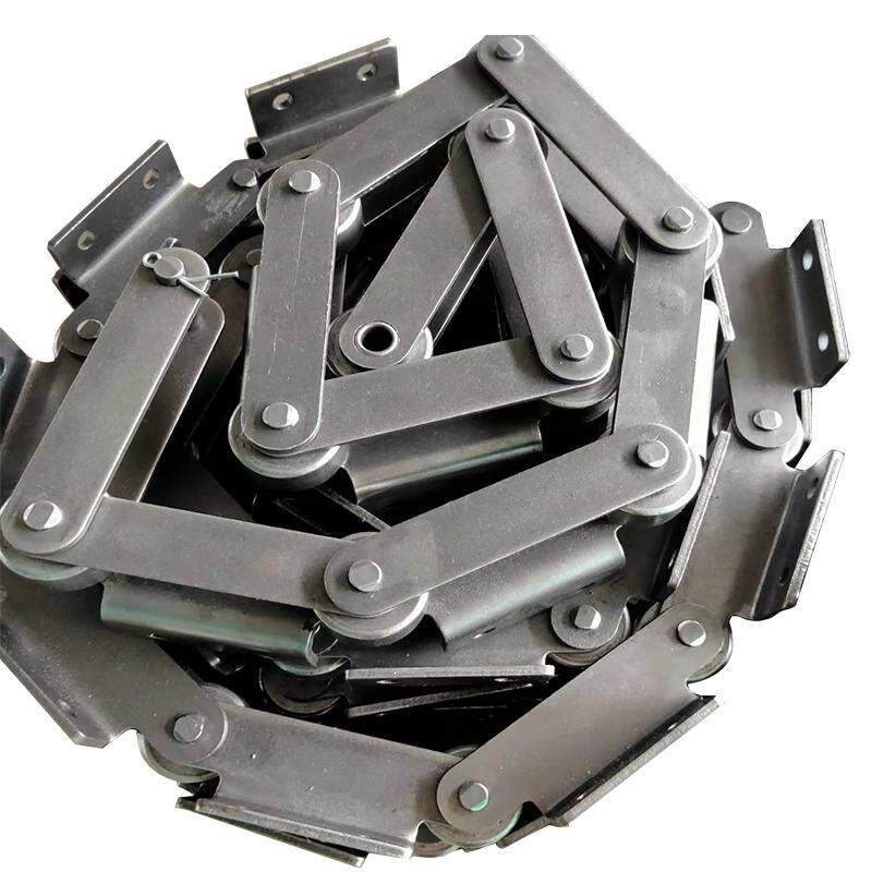 4节距重型工业传动链条带耳弯板双节距滚子输送链