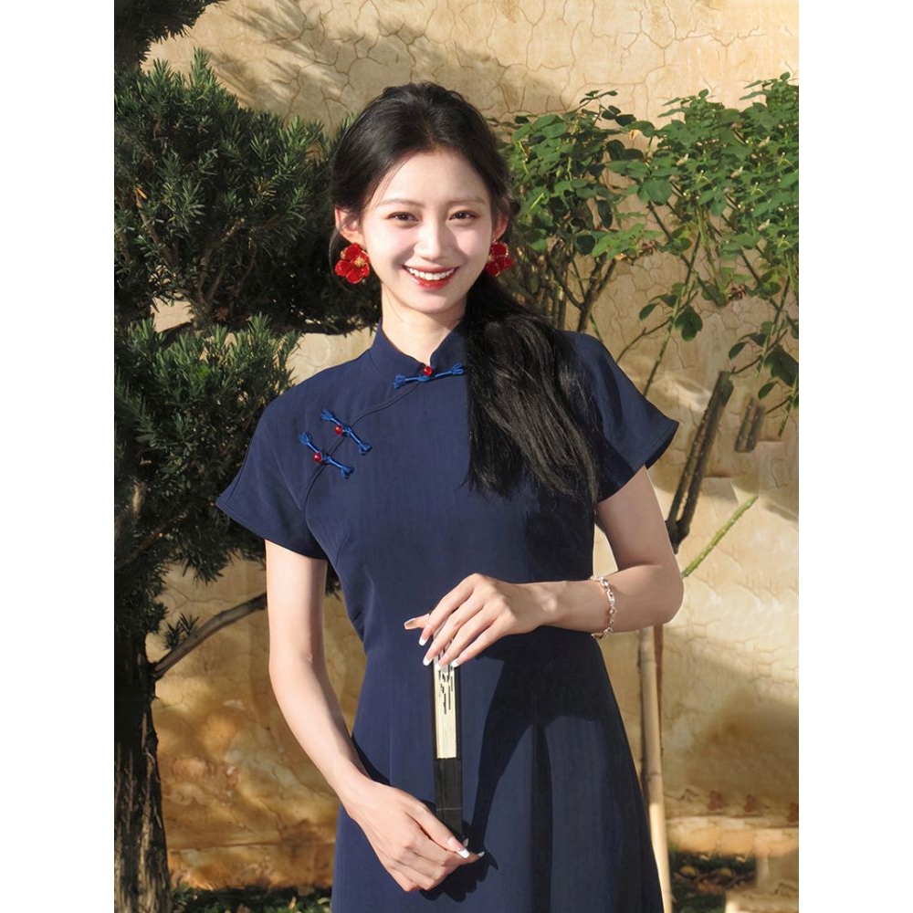 新中式旗袍改良年轻款少女高级感2025新款夏季日常可穿国风连衣裙