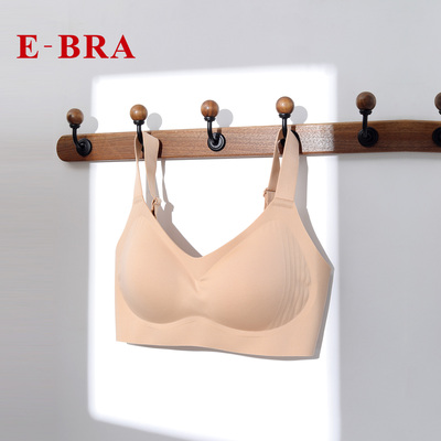 【bralette】安莉芳奥莱E-BRA光面无痕文胸中厚无钢圈背心内衣女