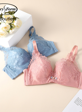 【薄模杯】安莉芳官方奥莱蕾丝薄款上托聚拢文胸薄款大胸内衣女