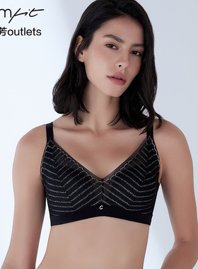 【轻柔杯】安莉芳官方奥莱蕾丝文胸comfit薄款无钢圈收副乳内衣女