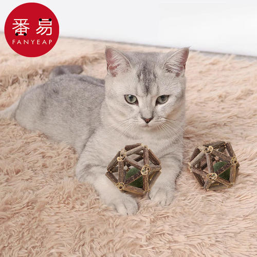 木天蓼/球A1pn008-猫薄荷逗猫棒解闷猫草球薄荷球猫咪磨牙棒猫玩