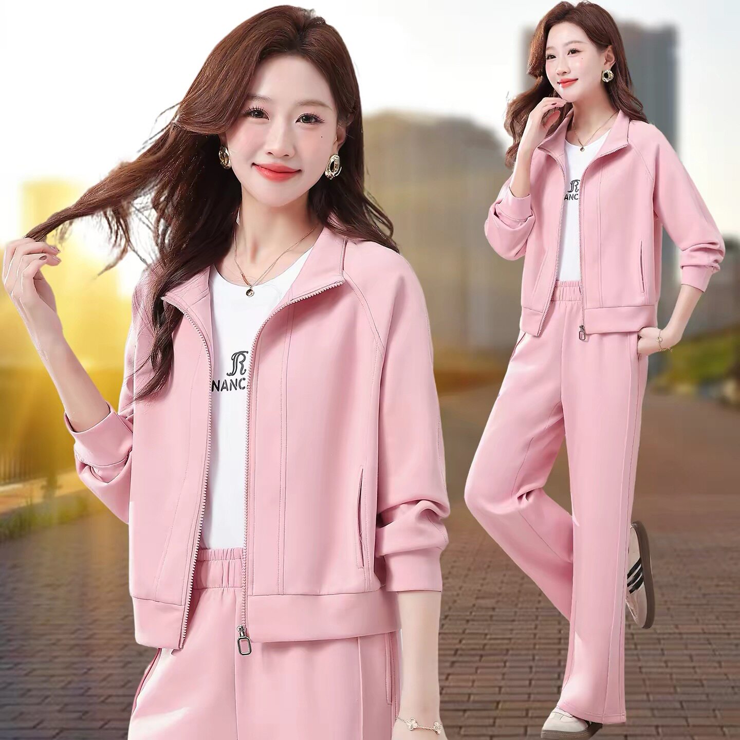 啄木鸟休闲运动服套装女