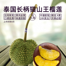 泰国进口长柄干尧猫山王榴莲2-10斤包邮热带新鲜水果软糯香甜整果