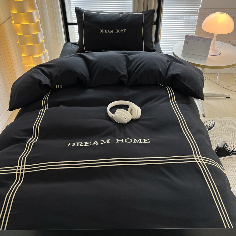 大学生宿舍床单人三件套床上用品被褥全套一整套被套被子四件套六