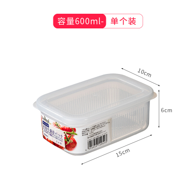 动漫收纳盒进口发菜食品级盒保鲜盒冰箱备沥水水果葱泡日本姜蒜葱