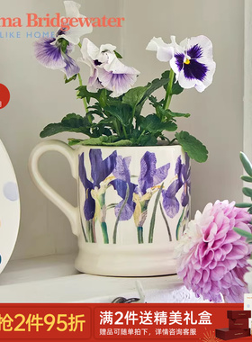 Emma Bridgewater鸢尾蓝马克杯陶瓷咖啡杯新婚礼物emmabrigewater