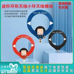 迷你环形天线小环天线模块10k-180MHz甜甜圈SW短波环形天线模块