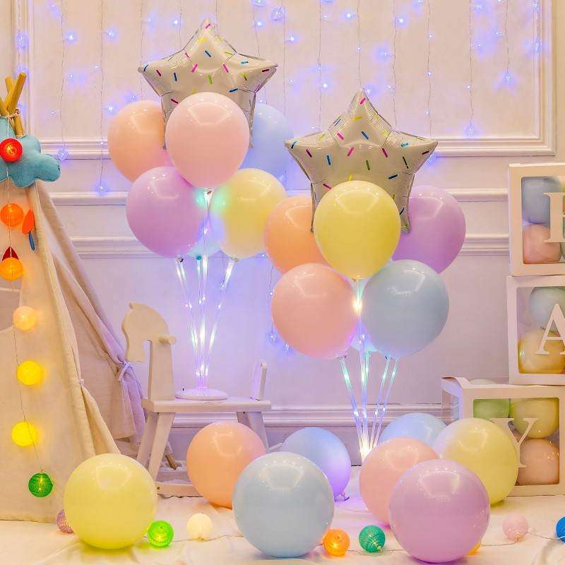 网红气球发光夜光地摊飘空氦气球生日装饰派对高级小孩充气可爱