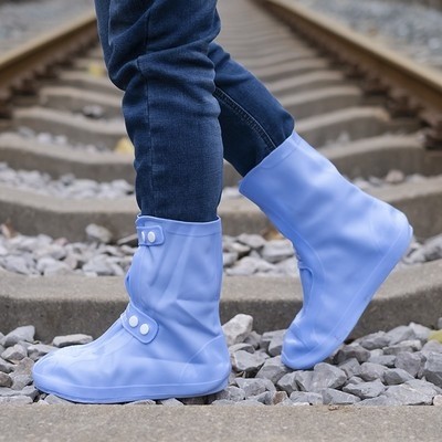 雨天穿的鞋湿地鞋套蛙胶鞋套防湿鞋套鞋神器防水鞋套耐用天防滑厚