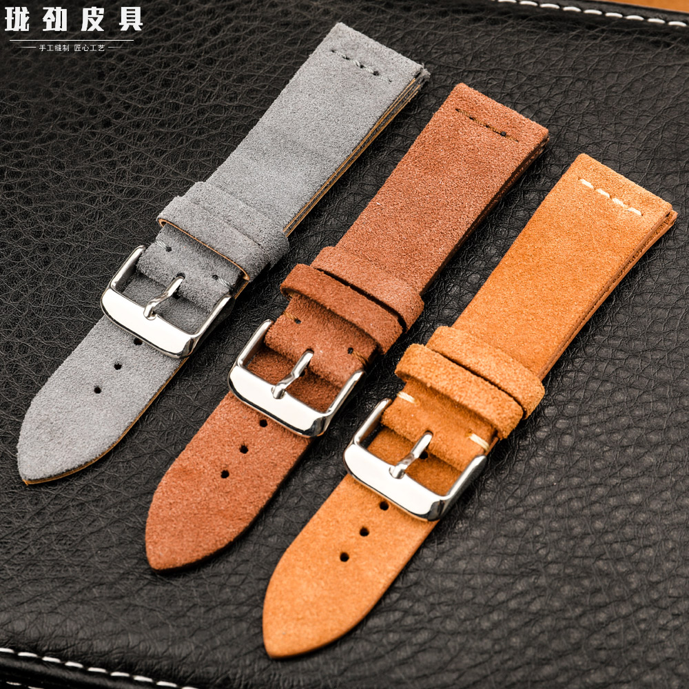dw柔软适配精工复古真皮表带