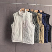 休闲秋冬男士 双面可穿 美式 摇粒绒立领加厚防风保暖马甲背心外套