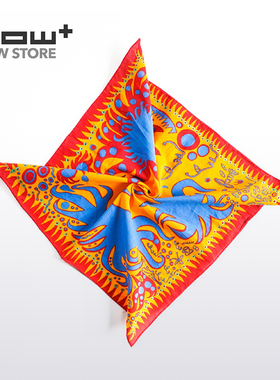 HOWstore 草间弥生手帕方巾装饰涂鸦潮流艺术画布