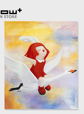 HOWstore 艺术家张戈签名限量版画可爱装饰画收藏礼物“飞翔”