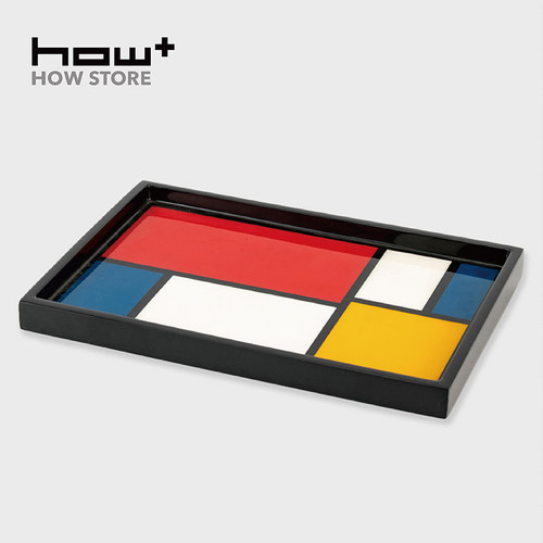 HOWstore 蒙德里安系列艺术收纳托盘长方形摆盘简约轻奢礼品