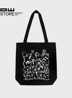 HOWstore Kaws始于终点环保袋潮流限定涂鸦街头艺术手提袋