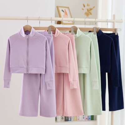 女童外穿中国舞德绒保暖舞蹈套装