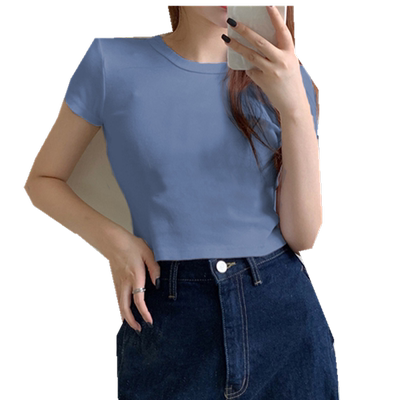 超火cec短袖t恤女短款2022韩版潮ins原宿bf慵懒风怪味丧系上衣服