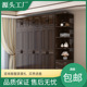 实木衣柜家用卧室简约大容量原木多层储物紫金檀木实木衣橱 新中式