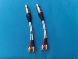 卡侬座版3芯卡侬母插头转双香蕉座 德国进口老西电56芯无氧铜镀银