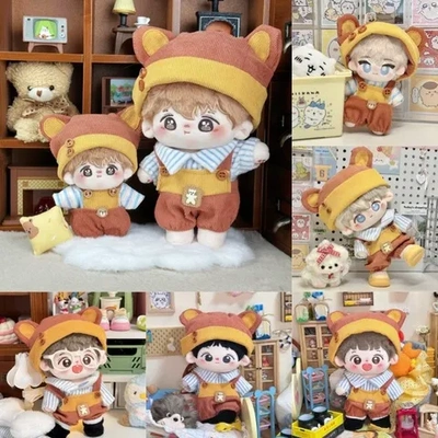 套装10cm娃娃一件衣服毛绒玩偶20cm换装棉花可爱男娃娃衣