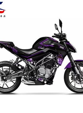 适用2022款+新款春风NK250版画贴纸贴花摩托改装全车贴膜贴画拉花