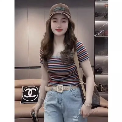 2025夏季新款美式复古短袖T恤