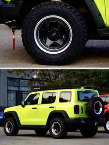 适用于黑泥M550复古宽边轮毂坦克300牧马人BJ40帕杰罗V93普拉多M5