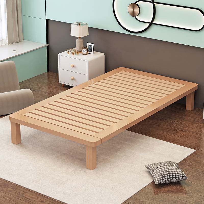 定制儿童床1.2米床榉木1.5米床成人无床头床单人床实木床现代简约