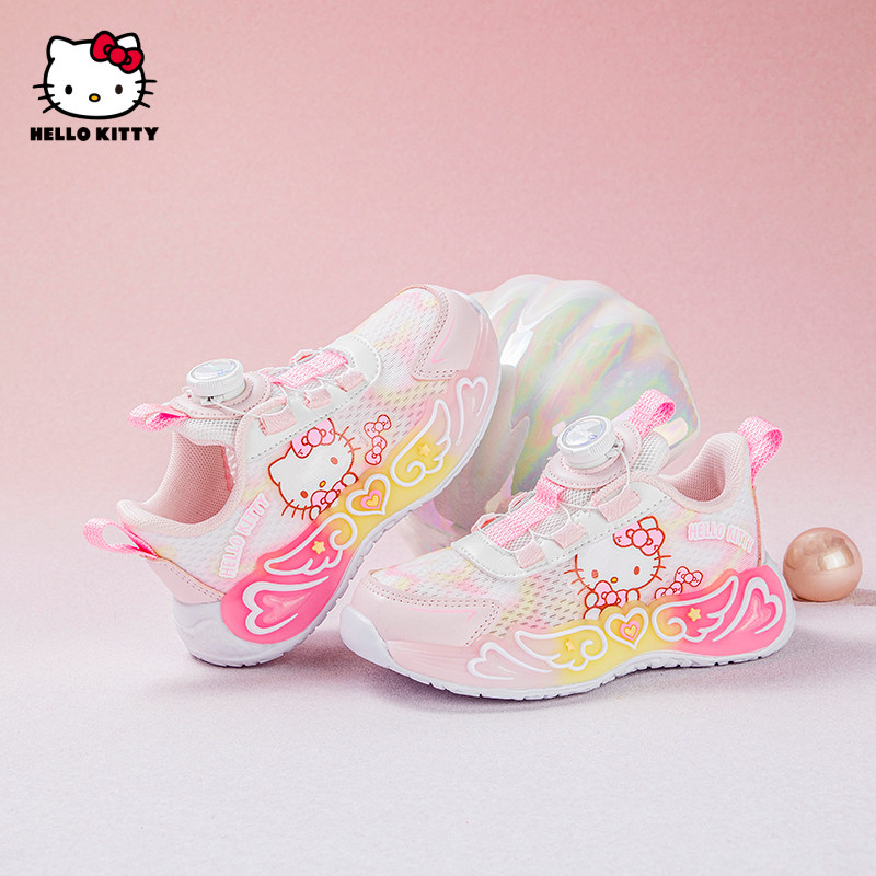 HelloKitty凯蒂猫童鞋儿童运动鞋夏季新款单网鞋纽扣网鞋儿童跑鞋