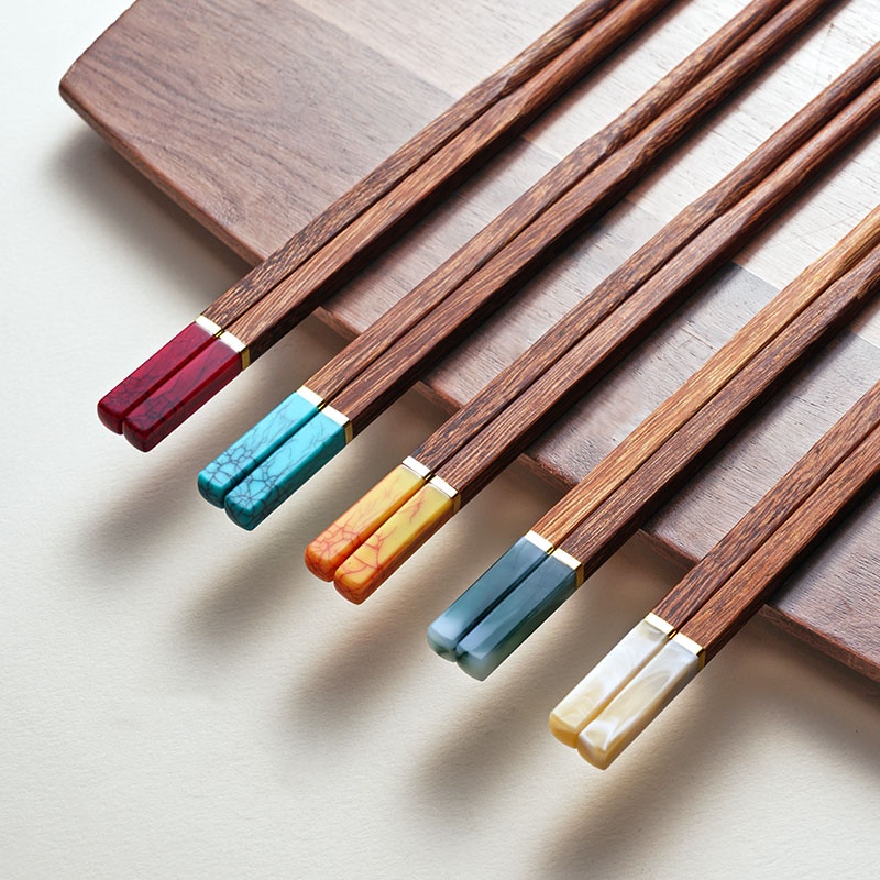 鸡翅木筷子无漆无蜡家用高档实木一人一筷家庭专人专用木质分餐