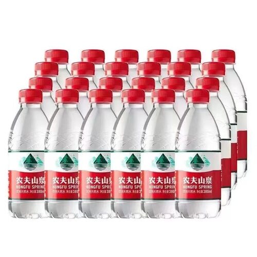 农夫山泉天然水380ml*24瓶家庭厨房外出办公商务会议小瓶便携-n