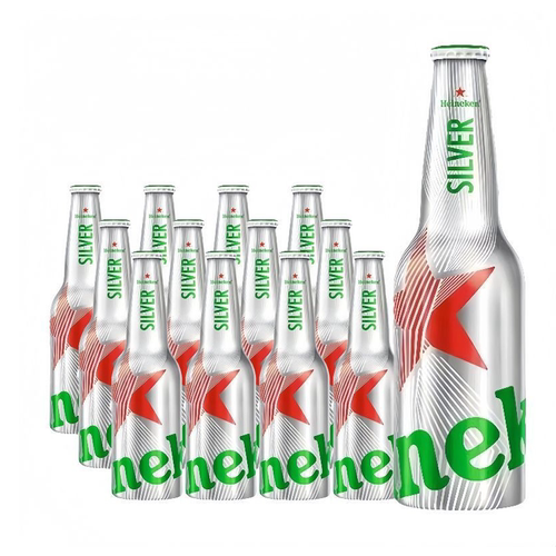 喜力啤酒星银铝罐啤酒330ml*12瓶全麦精酿聚餐聚会酿造瓶装