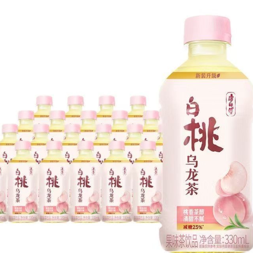 康师傅330ml*12瓶白桃乌龙茶饮料网红果汁饮品夏日聚会饮料shm