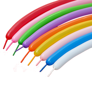 网红加厚马卡龙长条魔术造型气球儿童生日场景装饰布置玩具汽球